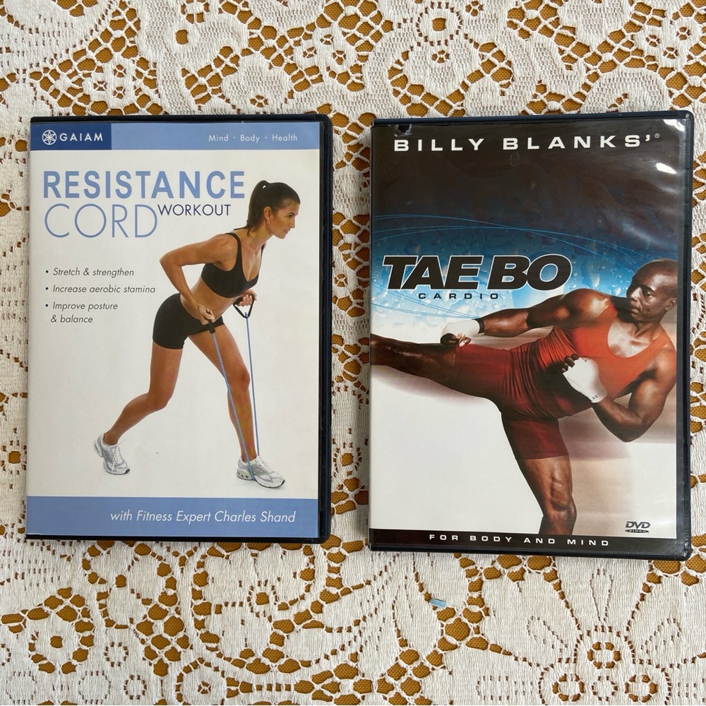 2 Y2K Workout DVDs: Resistance Cord Workout and Billy Blanks' Tae Bo Cardio